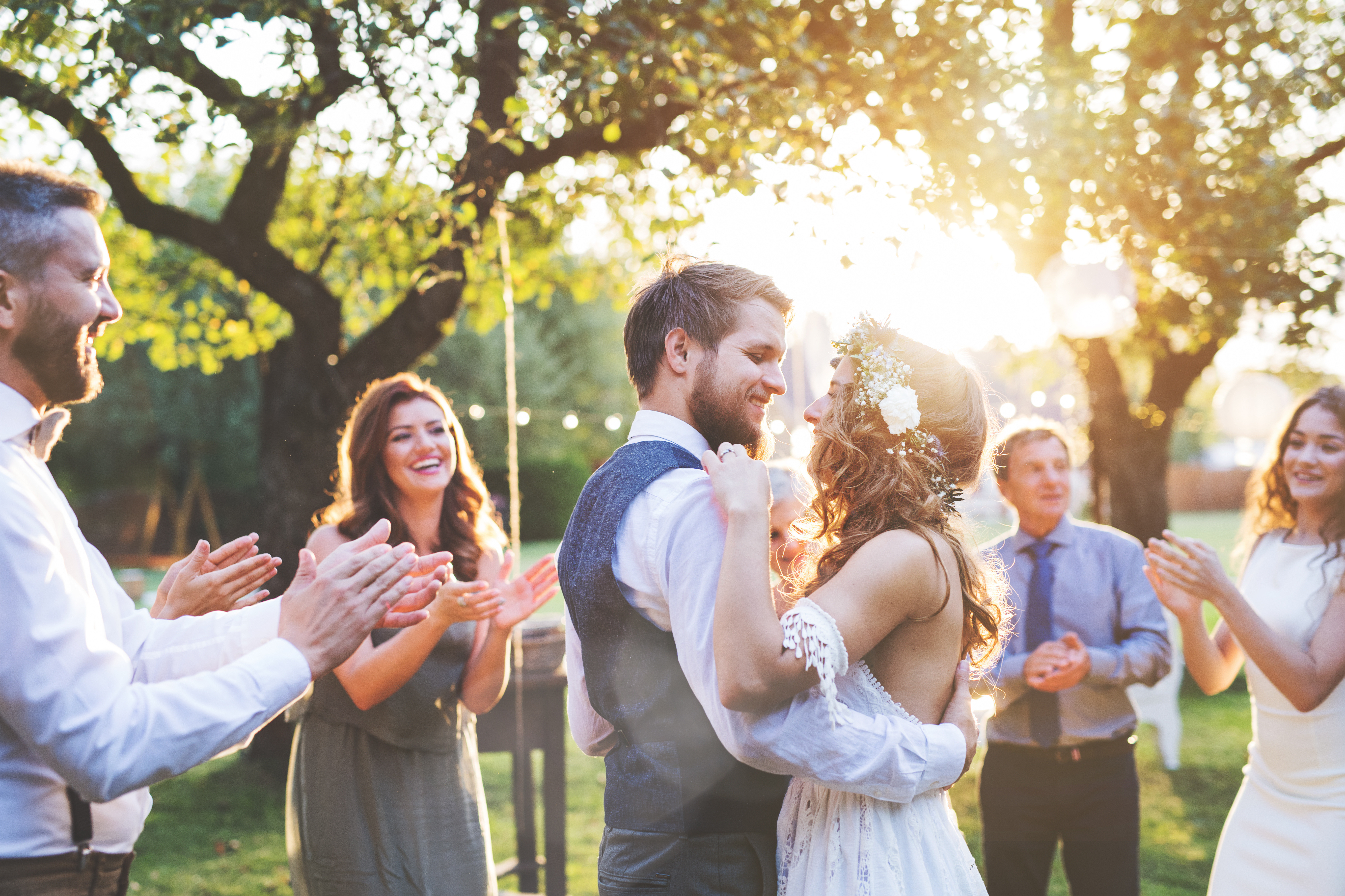 image of bride and groom at their wedding