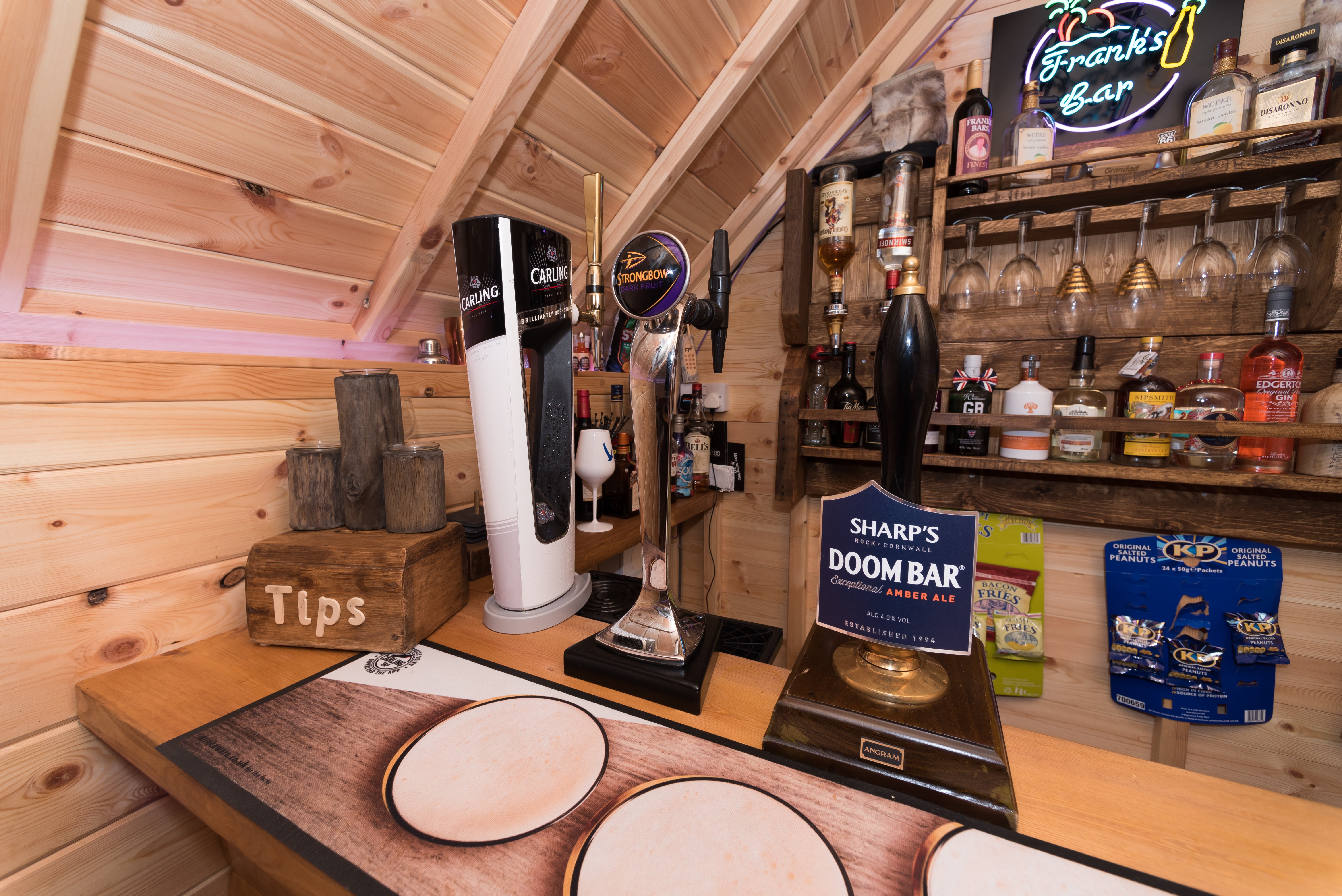 Interior shot of a BBQ House garden bar