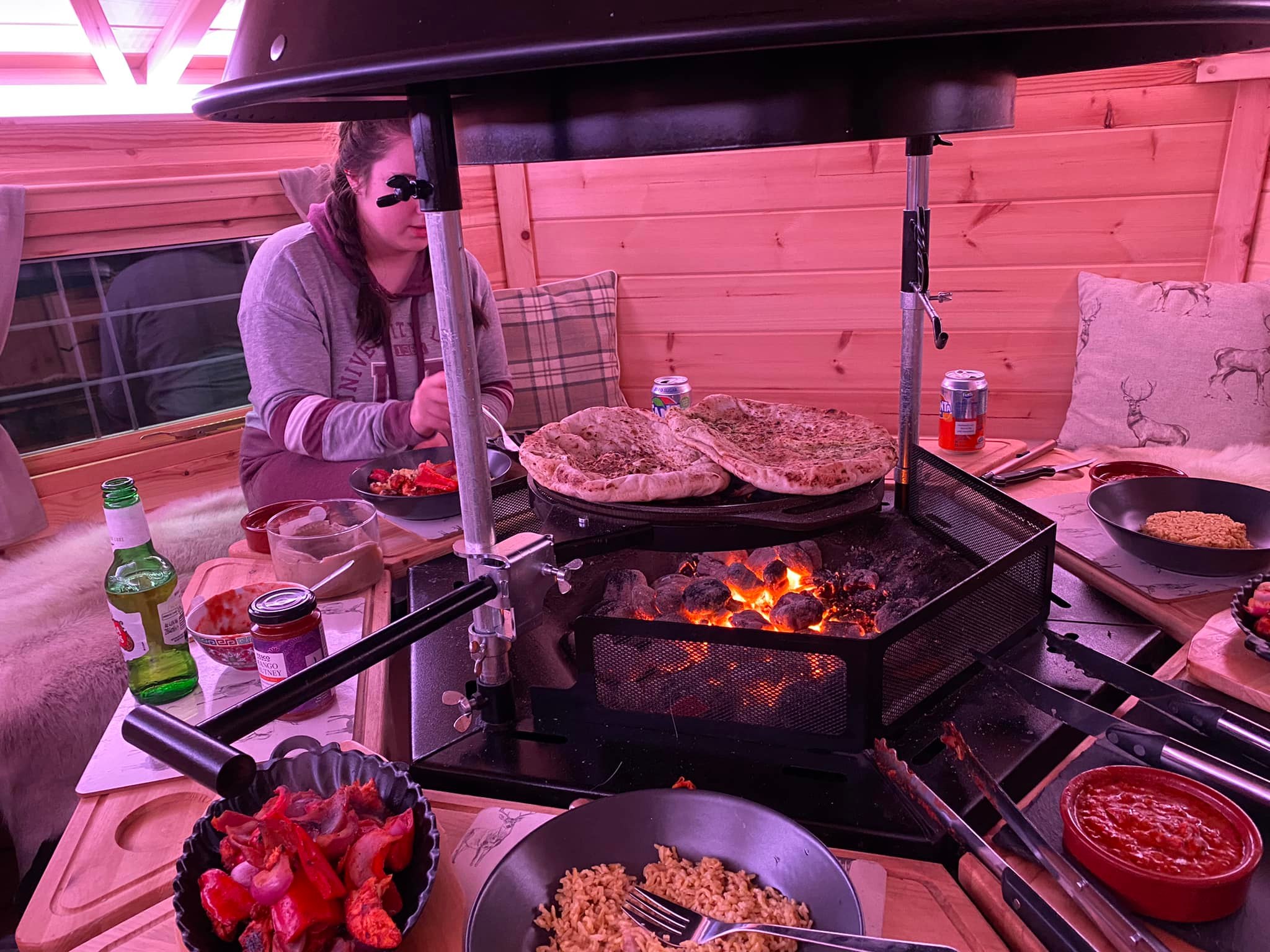 Inside an Arctic Cabins BBQ Grill Hut Curry Recipe
