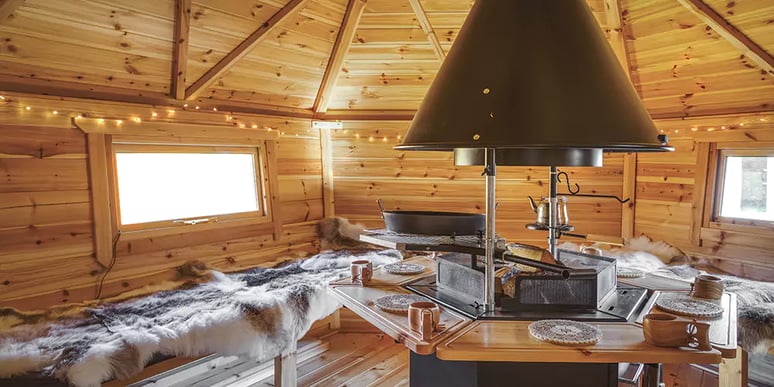 inside an arctic cabin