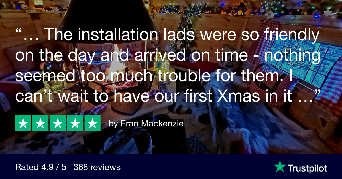 5 star customer review for Arctic Cabin on Trustpilot