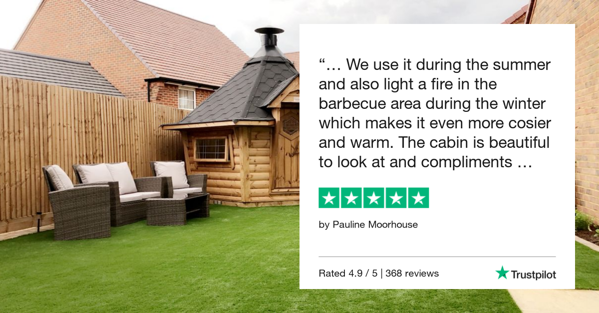 Arctic Cabins BBQ House 5 star customer review on Trustpilot